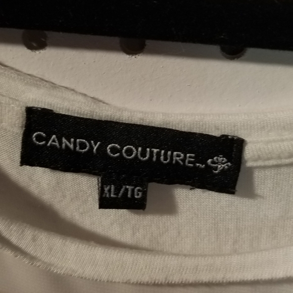 Candy Couture white tank, printed front - Picture 4 of 4